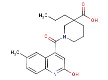 1-[(2-hydroxy-6-methyl-4-quinolinyl)carbonyl]-3-propyl-3-piperidinecarboxylic acid