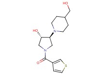 (3S*,4S*)-4-[4-(hydroxymethyl)-1-piperidinyl]-1-(3-thienylcarbonyl)-3-pyrrolidinol
