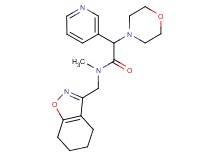 N-methyl-2-(4-morpholinyl)-2-(3-pyridinyl)-N-(4,5,6,7-tetrahydro-1,2-benzisoxazol-3-ylmethyl)acetamide