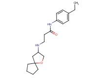N-(4-ethylphenyl)-3-(1-oxaspiro[4.4]non-3-ylamino)propanamide