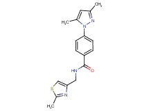 4-(3,5-dimethyl-1H-pyrazol-1-yl)-N-[(2-methyl-1,3-thiazol-4-yl)methyl]benzamide