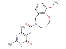 5-[2-(10-methoxy-3,4-dihydro-2H-1,5-benzoxazocin-5(6H)-yl)-2-oxoethyl]-2,6-dimethylpyrimidin-4(3H)-one