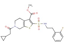 methyl 6-(cyclopropylacetyl)-2-({[2-(2-fluorophenyl)ethyl]amino}sulfonyl)-4,5,6,7-tetrahydrothieno[2,3-c]pyridine-3-carboxylate