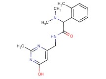 2-(dimethylamino)-N-[(6-hydroxy-2-methyl-4-pyrimidinyl)methyl]-2-(2-methylphenyl)acetamide