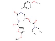 N,N-diethyl-2-{[1-(4-methoxybenzyl)-4-(5-methoxy-2-furoyl)-2-oxo-1,4-diazepan-6-yl]oxy}acetamide