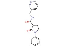 2-oxo-1-phenyl-N-(3-pyridinylmethyl)-3-pyrrolidinecarboxamide