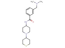 3-[(dimethylamino)methyl]-N-[1-(tetrahydro-2H-thiopyran-4-yl)piperidin-4-yl]benzamide