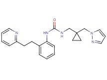 N-{[1-(1H-pyrazol-1-ylmethyl)cyclopropyl]methyl}-N'-[2-(2-pyridin-2-ylethyl)phenyl]urea