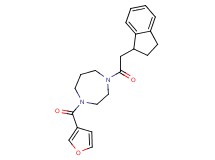 1-(2,3-dihydro-1H-inden-1-ylacetyl)-4-(3-furoyl)-1,4-diazepane