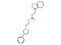 N-[2-(3-phenylpyrrolidin-1-yl)ethyl]-3-(4,5,6,7-tetrahydro-1H-indazol-3-yl)propanamide
