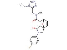 (3aR*,6S*)-N-[(4-ethyl-4H-1,2,4-triazol-3-yl)methyl]-2-(4-fluorophenyl)-N-methyl-1-oxo-1,2,3,6,7,7a-hexahydro-3a,6-epoxyisoindole-7-carboxamide