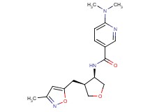 6-(dimethylamino)-N-{(3R*,4S*)-4-[(3-methylisoxazol-5-yl)methyl]tetrahydrofuran-3-yl}nicotinamide