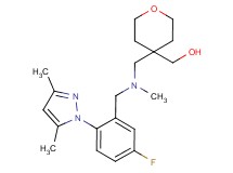(4-{[[2-(3,5-dimethyl-1H-pyrazol-1-yl)-5-fluorobenzyl](methyl)amino]methyl}tetrahydro-2H-pyran-4-yl)methanol