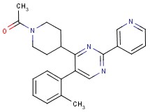 4-(1-acetyl-4-piperidinyl)-5-(2-methylphenyl)-2-(3-pyridinyl)pyrimidine