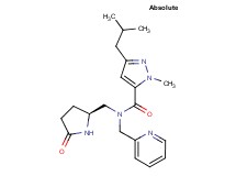 3-isobutyl-1-methyl-N-{[(2S)-5-oxo-2-pyrrolidinyl]methyl}-N-(2-pyridinylmethyl)-1H-pyrazole-5-carboxamide