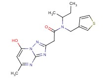 N-(sec-butyl)-2-(7-hydroxy-5-methyl[1,2,4]triazolo[1,5-a]pyrimidin-2-yl)-N-(3-thienylmethyl)acetamide