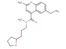 6-ethyl-N,2-dimethyl-N-[3-(tetrahydro-2-furanyl)propyl]-4-quinolinecarboxamide