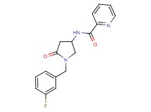 N-[1-(3-fluorobenzyl)-5-oxo-3-pyrrolidinyl]-2-pyridinecarboxamide