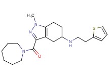 3-(1-azepanylcarbonyl)-1-methyl-N-[2-(2-thienyl)ethyl]-4,5,6,7-tetrahydro-1H-indazol-5-amine