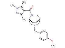 (1S*,5R*)-3-(4-methoxybenzyl)-6-[(1,3,5-trimethyl-1H-pyrazol-4-yl)carbonyl]-3,6-diazabicyclo[3.2.2]nonane