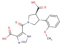 5-{[(3S*,4R*)-3-carboxy-4-(2-methoxyphenyl)pyrrolidin-1-yl]carbonyl}-1H-imidazole-4-carboxylic acid