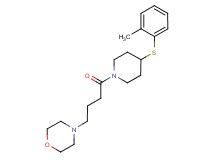 4-(4-{4-[(2-methylphenyl)thio]-1-piperidinyl}-4-oxobutyl)morpholine