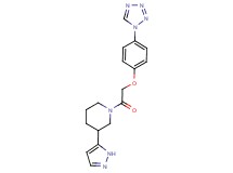 3-(1H-pyrazol-5-yl)-1-{[4-(1H-tetrazol-1-yl)phenoxy]acetyl}piperidine