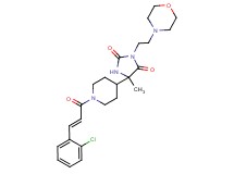 5-{1-[(2E)-3-(2-chlorophenyl)-2-propenoyl]-4-piperidinyl}-5-methyl-3-[2-(4-morpholinyl)ethyl]-2,4-imidazolidinedione