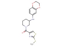 N-(2,3-dihydro-1,4-benzodioxin-6-yl)-1-{[2-(methylthio)-1,3-thiazol-4-yl]carbonyl}-3-piperidinamine