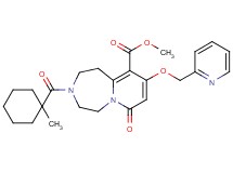 methyl 3-[(1-methylcyclohexyl)carbonyl]-7-oxo-9-(2-pyridinylmethoxy)-1,2,3,4,5,7-hexahydropyrido[1,2-d][1,4]diazepine-10-carboxylate