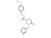 1-(3-fluorobenzyl)-N-[4-(methylthio)benzyl]-6-oxo-3-piperidinecarboxamide