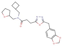 3-[5-(1,3-benzodioxol-5-ylmethyl)-1,3,4-oxadiazol-2-yl]-N-(cyclobutylmethyl)-N-(tetrahydro-2-furanylmethyl)propanamide