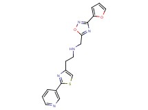 N-{[3-(2-furyl)-1,2,4-oxadiazol-5-yl]methyl}-2-(2-pyridin-3-yl-1,3-thiazol-4-yl)ethanamine