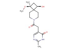 5-{2-[(1S*,3R*)-3-hydroxy-1-methoxy-1-methyl-7-azaspiro[3.5]non-7-yl]-2-oxoethyl}-2-methyl-4(3H)-pyrimidinone