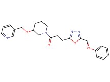 3-{[(1-{3-[5-(phenoxymethyl)-1,3,4-oxadiazol-2-yl]propanoyl}-3-piperidinyl)oxy]methyl}pyridine