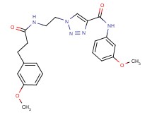 N-(3-methoxyphenyl)-1-(2-{[3-(3-methoxyphenyl)propanoyl]amino}ethyl)-1H-1,2,3-triazole-4-carboxamide