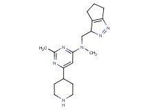 N,2-dimethyl-6-piperidin-4-yl-N-(3,4,5,6-tetrahydrocyclopenta[c]pyrazol-3-ylmethyl)pyrimidin-4-amine