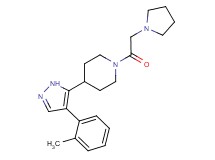 4-[4-(2-methylphenyl)-1H-pyrazol-5-yl]-1-(pyrrolidin-1-ylacetyl)piperidine