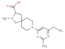 8-(6-ethyl-2-methyl-4-pyrimidinyl)-2-methyl-2,8-diazaspiro[4.5]decane-3-carboxylic acid