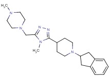 1-({5-[1-(2,3-dihydro-1H-inden-2-yl)piperidin-4-yl]-4-methyl-4H-1,2,4-triazol-3-yl}methyl)-4-methylpiperazine