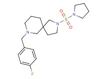 7-(4-fluorobenzyl)-2-(1-pyrrolidinylsulfonyl)-2,7-diazaspiro[4.5]decane