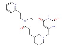 3-{1-[(2,6-dioxo-1,2,3,6-tetrahydropyrimidin-4-yl)methyl]piperidin-3-yl}-N-methyl-N-(2-pyridin-2-ylethyl)propanamide