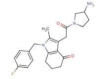 3-[2-(3-amino-1-pyrrolidinyl)-2-oxoethyl]-1-(4-fluorobenzyl)-2-methyl-1,5,6,7-tetrahydro-4H-indol-4-one hydrochloride