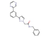 N-benzyl-2-{3-[3-(2-pyrazinyl)phenyl]-1H-pyrazol-1-yl}acetamide