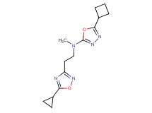 5-cyclobutyl-N-[2-(5-cyclopropyl-1,2,4-oxadiazol-3-yl)ethyl]-N-methyl-1,3,4-oxadiazol-2-amine