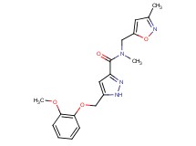 5-[(2-methoxyphenoxy)methyl]-N-methyl-N-[(3-methylisoxazol-5-yl)methyl]-1H-pyrazole-3-carboxamide