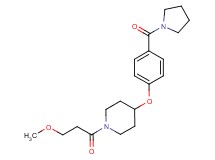 1-(3-methoxypropanoyl)-4-[4-(pyrrolidin-1-ylcarbonyl)phenoxy]piperidine
