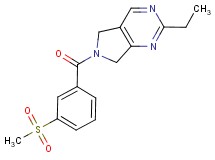 2-ethyl-6-[3-(methylsulfonyl)benzoyl]-6,7-dihydro-5H-pyrrolo[3,4-d]pyrimidine