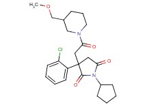 3-(2-chlorophenyl)-1-cyclopentyl-3-{2-[3-(methoxymethyl)-1-piperidinyl]-2-oxoethyl}-2,5-pyrrolidinedione