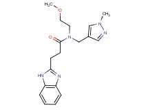 3-(1H-benzimidazol-2-yl)-N-(2-methoxyethyl)-N-[(1-methyl-1H-pyrazol-4-yl)methyl]propanamide